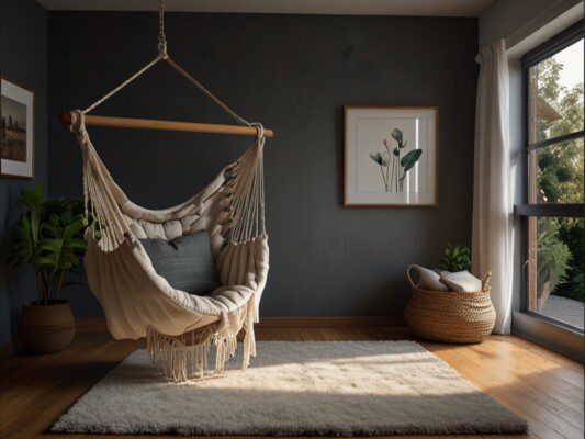 Whimsical Bedroom Decor hanging chair