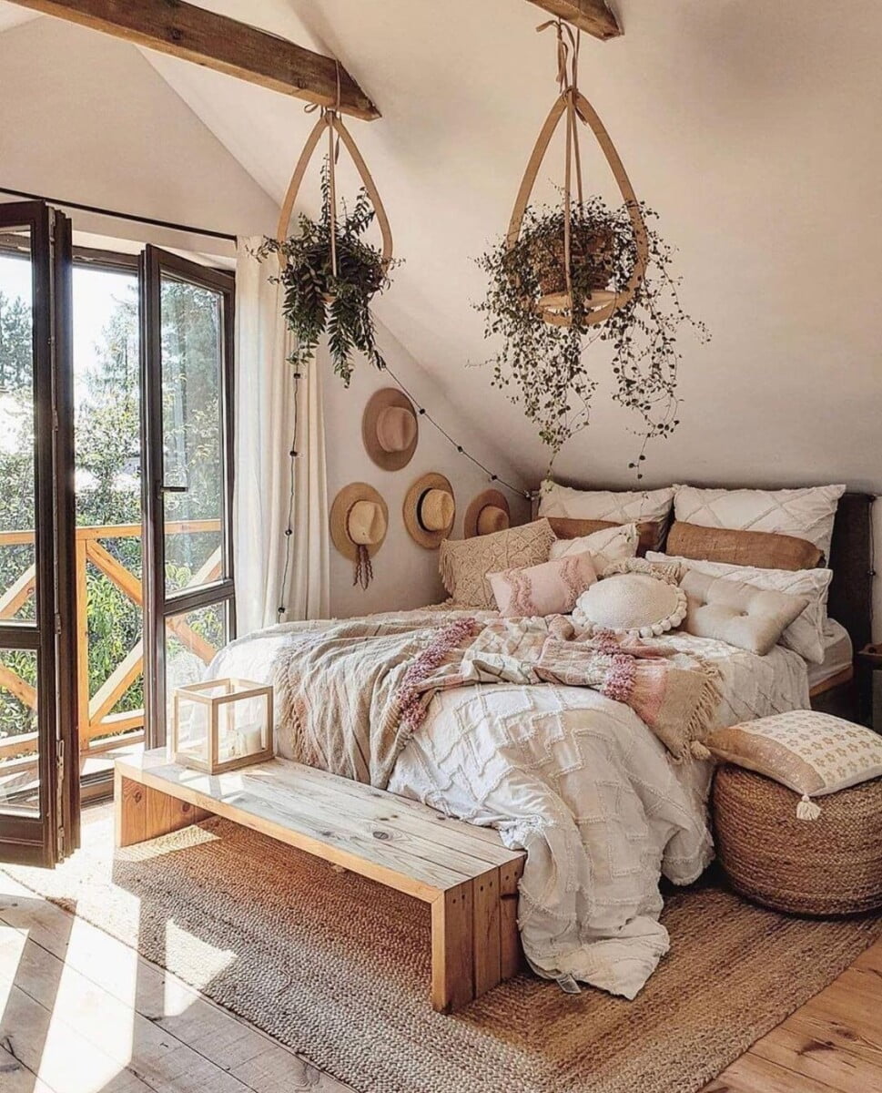 modern neutral cozy  bedroom 17