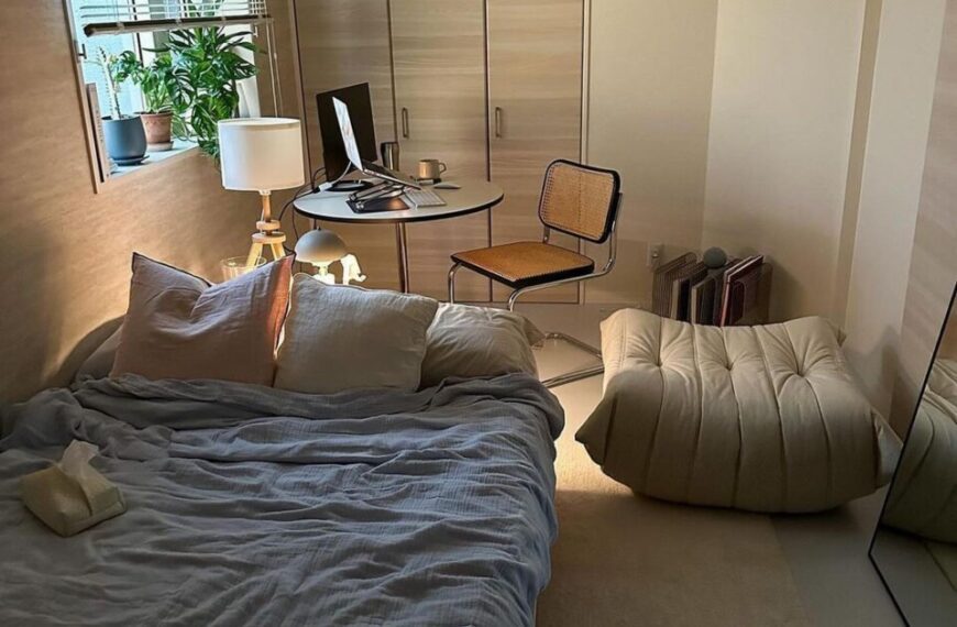 modern neutral cozy bedroom 18
