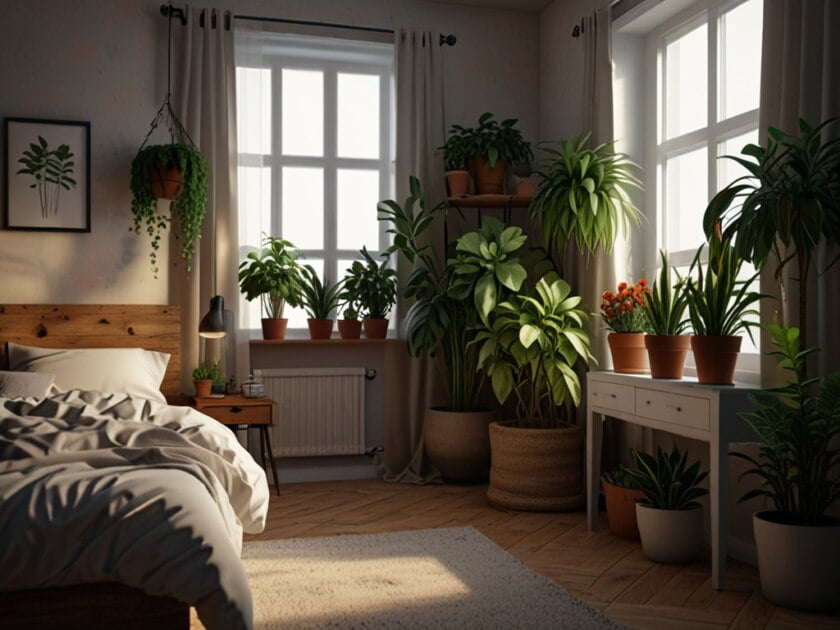 how plants help in bedroom fresh up